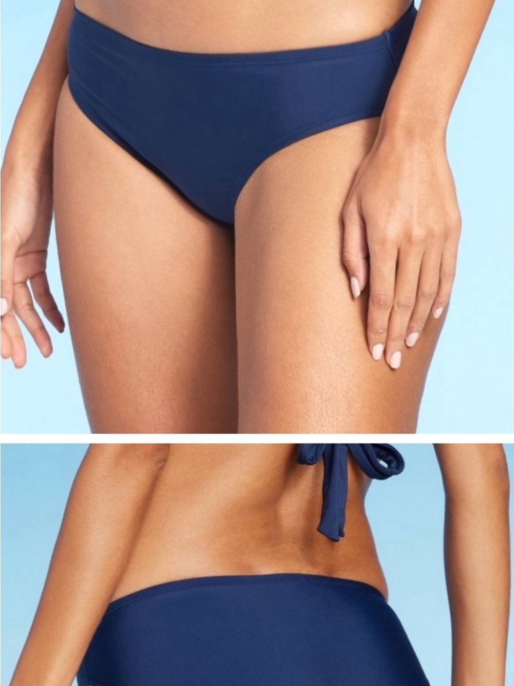 Kona Sol Navy Mid-Rise Bikini Bottom
